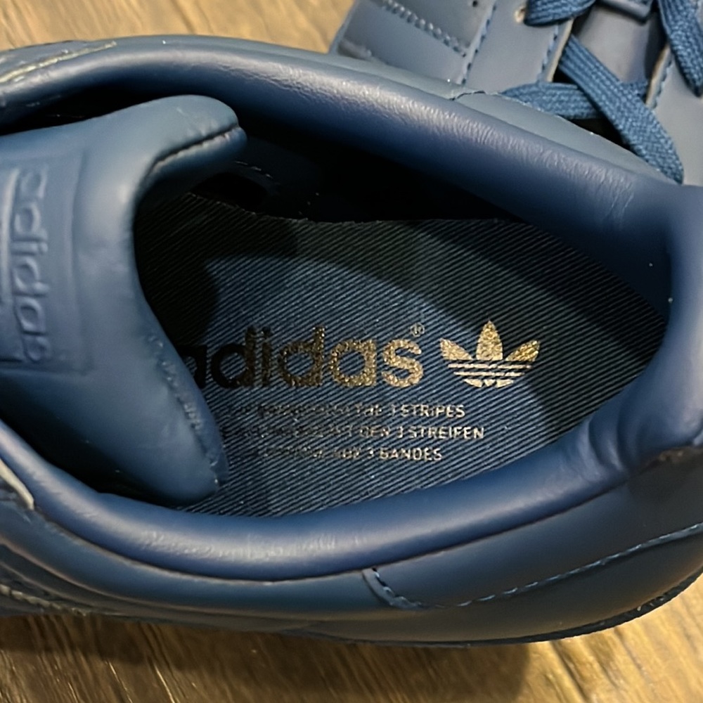 Adidas Superstar Glossy Toe leather Shoes Sneakers new blue S76723 Women’s Sizes - Picture 13 of 14